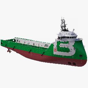 Ulstein PX105 Bourbon Front Platform Supply Vessel 3D model